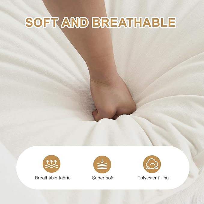 Modular Sectional Sofa, 146.5 Inch U-Shaped Cloud Sofa with Deep Seat Chenille Sofa with Cushions, Four Seater Sectional Sofa for Living Room Apartment,White