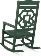 Martha Stewart by POLYWOOD® Chinoiserie Rocking Chair in Green