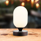 JONATHAN Y JYL7111A Eli 8" Bohemian Farmhouse Iron Rechargeable Integrated LED Table Lamp Contemporary Bedside Desk Lamp for Bedroom Living Room Office, Oil Rubbed Bronze/White