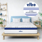 Vibe Quilted Hybrid Mattress, 12-Inch Innerspring and Pillow Top Gel Memory Foam Mattress, Fiberglass Free, CertiPUR-US Certified Bed in a Box, California King