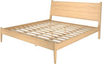 Camaflexi Mid-Century Panel Bed - King Size - Scandinavian Oak Finish