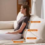 103'' L Shaped Couch, Cloud Modular Sectional Sofa with Storage, Extra Deep Seat, Modern Chenille Sofa with Chaise, Throw Pillows, 4 Seat Convertible Sectional Couches for Living Room, Beige