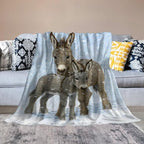 Donkey Gifts for Girls & Women - Soft, Warm & Cozy Fleece Throw Blanket for Kids & Adults - 50"x60"