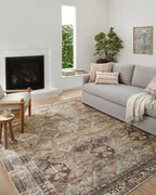 Loloi Amber Lewis Billie Collection, Clay & Sage 7'-6" x 9'-6" Area Rug – Antique & Distressed Accent Rugs for Living Room, Bedroom, Entryway & Hallway, No Shed High Traffic Area Home Decor Rug