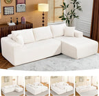 2025 New 108" Cloud Couch Sectional, Modular Sectional Sofa with L-Shaped Chaise, Deep Seat Sectional Modular Couch for Living Room, No Assembly Required (Beige, Right Facing Chaise)