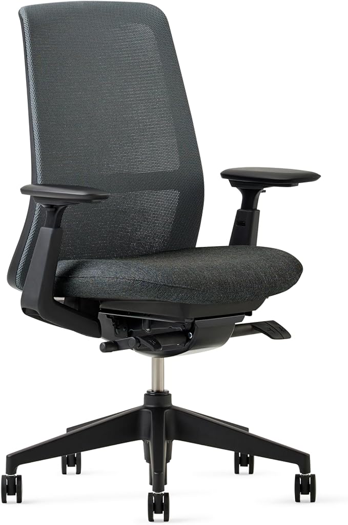 Haworth Soji Office Chair with Ergonomic Adjustments, Flexible Mesh Back (Charcoal)