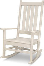 POLYWOOD® Vineyard Composite Rocking Chair Outdoor, Weather Resistant Patio Furniture, All Weather Rocking Chairs for Outside, Front Porch Rocking Chair, Sand