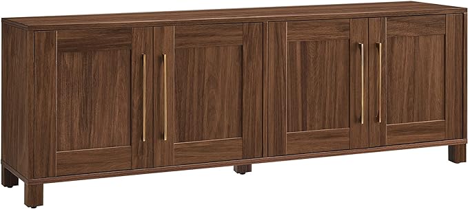Henn&Hart Rectangular TV Stand for TV's up to 80" in Walnut, TV Stands for the Living Room