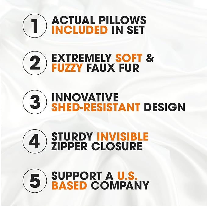 Cheer Collection Faux Fur Throw Pillows - Decorative Pillows for Couch, Bed Throw Pillows, Chocolate Accent Pillows for Bedroom or Living Room Aesthetic, Set of 2 Furry Throw Pillows, 26" x 26"