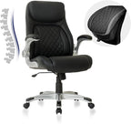 Nouhaus Ergonomic Office Chair Premium Microfiber Leather Adjustable Lumbar Support & Armrests, High Back Comfy Desk Gaming Chairs Executive Computer Swivel Chair Tilt Function(Posture,Black)