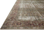 Loloi Amber Lewis Georgie Collection GER-07 Moss/Salmon 10'-0" x 14'-0", .19" Pile Height, Area Rug