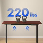FLEXISPOT E3 Dual Motor Electric Standing Desk 48x24 Inch Whole-Piece Board Height Adjustable Desk Electric Sit Stand Desk (Black Frame + Mahogany Desktop, 2 Packages)