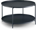 SIMPLIHOME Monet Industrial 32 inch Wide Metal Metal Coffee Table in Black for the Living Room and Family Room