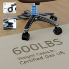 Big and Tall Office Chair, 600lbs Heavy Duty Desk Chair with 5D Arms, Adjustable Lumbar Support & Height, Tilt Function, PU Leather High Back Ergonomic Executive Computer Chair with 3'' Silent Casters
