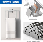10-Piece Bathroom Hardware Accessories Set, 16 Inch SUS304 Stainless Steel Towel Bar Set, Wall Mounted Bathroom Towel Holders, Towel Hooks with Toilet Paper Holder