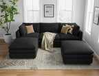 Txtin's Sectional Couches for Living Room U Shaped Cloud Couch with Ottoman Deep Plush 5 Seats Sofa Modern Sofa for Apartment