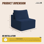 Cozy Single Seat, Comfortable Seating, No Assembly Required, Blue