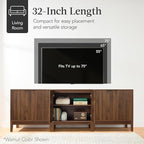 Best Choice Products 2-Door Modern Storage Cabinet, Buffet, Sideboard, Media Cabinet, Cupboard, Entryway Accent Table, Bookcase w/Reeded Panels and Adjustable Shelves – Black