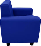 Factory Direct Partners SoftScape Inspired Playtime Classic Reading Chair, Children's Commercial-Grade Upholstered Furniture for Home, Daycare, Preschool, Library; Comfy Modern Design - Blue, 14472-BL