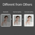28x36 Inch LED Bathroom Mirror with Lights, Front and Backlit,Anti Fog Dimmable Lighted Bathroom Vanity Mirror, Shatterproof Led Mirror for Bathroom