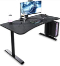 Respawn 1063 Gaming Desk with Cable Management - 63 Inch Ergonomic Full Computer Desk Mouse Pad, Sturdy Home Office Workstations, Laptop PC Console Gamer Table, Wooden Study Table for Bedroom - Black