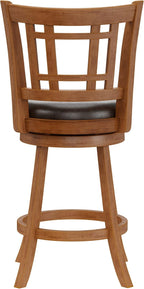 Hillsdale Fairfox 24.5" Wood Swivel Counter Height Stool, Oak
