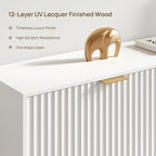 SICOTAS Fluted Shoe Cabinet Storage for Entryway with 6 Flip Drawers-11.8"Deep Freestanding Shoe Organizer Cabinet with 6-tier Shelves, Large 60 Pairs Shoes Rack Cabinet for Foyer Hallway, White, 3PCS