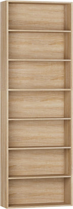 FACBOTALL 82" Tall Bookshelf, 7-Tier Open Shelves Bookcase, Freestanding Display Storage Shelves, Tall Bookcase Home Decor Furniture for Home Office, Living Room, Bedroom, Light Oak