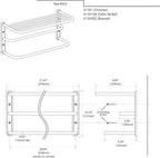 Gatco 1541 Double Towel Rack with Chrome Finish