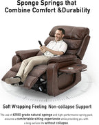 Power Lift Lazy Boy Recliner Chair, 2 Motor Flat Recliner, Nursing Lift Chair with Massage and Lumbar Heating, Adult Power Recliner with Side Pockets, Folding Table, Remote Control