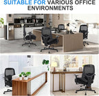 Ergonomic Home Office Desk Chair,Breathable Mesh Chair with Expanded High Back Lumbar Support,Adjustable Height (Classic)