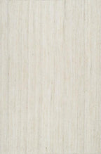 nuLOOM 8x10 Rigo Jute Hand Woven Area Rug, Off White, Solid Farmhouse Design, Natural Fiber, For Bedroom, Living Room, Dining Room, Hallway, Office, Kitchen, Entryway