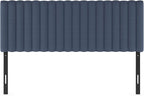 Furinno Roanne Upholstered Tufted Headboard, Queen, Denim
