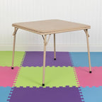 Flash Furniture Mindy Kids Tan Folding Table with Padded Top and Powder Coated Locking Legs