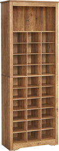 VASAGLE Shoe Storage Cabinet, 10 Tier Shoe Rack Organizer, Holds Up to 30 Pairs of Shoes, for Entryway Bedroom, 12.6 x 24.8 x 73.6 Inches, Rustic Walnut ULBS273T41