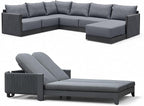 PURPLE LEAF 8 Pieces Patio Conversation Sets with 2 Person Lounge Chair All Weather Outdoor Couch Sectional Set with Ottoman Patio Conversation Set for Garden Poolside Backyard Gray