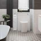 TuoxinEM Storage Cabinet for Small Spaces, Over The Toilet Cabinet for Skinny Bathroom Storage Corner Floor, Slim Paper Holder with 2 Doors & Shelves (White)