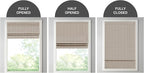 Madison Park Galen Cordless Roman Shade, 34"W x 64"H, Sheen Taupe – Room Darkening, Thermal Insulated, Energy Efficient Window Blind with Subtle Sheen Basketweave Fabric for Privacy