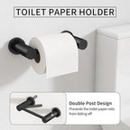 4-Pieces Bathroom Hardware Set Black, Stainless Steel 16 Inch Towel Bar Set, Towel Racks for Bathroom Wall Mounted