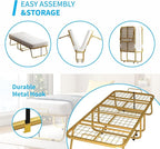 Mjkone Folding Bed with 4-Inch Mattress, 75x31 Inch Portable Rollaway Bed for Adults, Space Saving Design & Locking Wheels