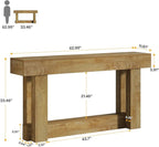 Tribesigns 63-Inch Wood Console Table, 2-Tier Narrow Long Farmhouse Entryway Table for Living Room, Hallway, Entrance