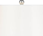 Possini Euro Design Pablo Modern Style 3-Way Table Lamp with Table Top Dimmer 27" Tall Multi Color Blue Art Glass Fabric Drum Shade for Living Room Bedroom Bedside Nightstand Home (Color May Vary)