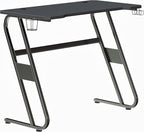Flash Furniture Fisher Gaming Desk - Black Ergonomic Computer Desk - 51.5" Gamers Table with Cup Holder and Headphone Hook