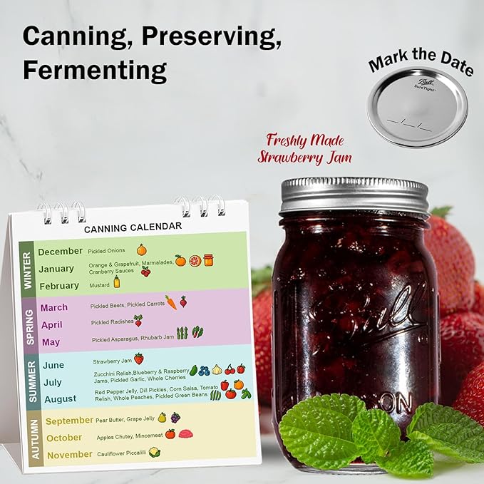 Ball Regular Mouth Mason Jars 16 oz. (12 Pack) - Pint Size Jars with Airtight Lids and Bands for Canning, Fermenting, Pickling, Meal Prep or DIY Decors and Projects Bundled with Peaknip Jar Opener