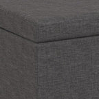 SIMPLIHOME Avalon 54 inch Wide Contemporary Rectangle Extra Large Storage Ottoman Bench in Slate Grey Polyester linen fabric, Assembled, For the Living Room, Entryway and Family Room