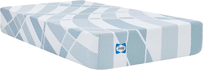 Sealy Dreamlife 10” Hybrid Mattress-in-a-Box, Twin, SealyComfort Gel Memory Foam, SealyResponsive Encased Coils, Surface-Guard Technology
