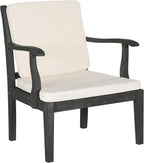 SAFAVIEH Outdoor Collection Fresno Dark Slate Grey and Beige 4Pc Outdoor Living Set