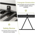 VECELO Metal Loft Bed Twin Size, Heavy Duty Bedframe with Removable Ladder and Safety Guardrail, Space-Saving, Noise Free, No Box Spring Needed, Matte Black