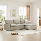 CHITA 113" Oversized Cloud Sectional Couch, Modern Modular Sectional Sofa Set for Living Room, 4 Seater L Shaped Couch, Taupe