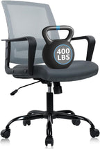 CLATINA Ergonomic Office Chair - Mesh Desk Chair with Lumbar Support, Rolling Comfortable Computer Chairs with Arms for Home Conference, Gray 1 Pack
